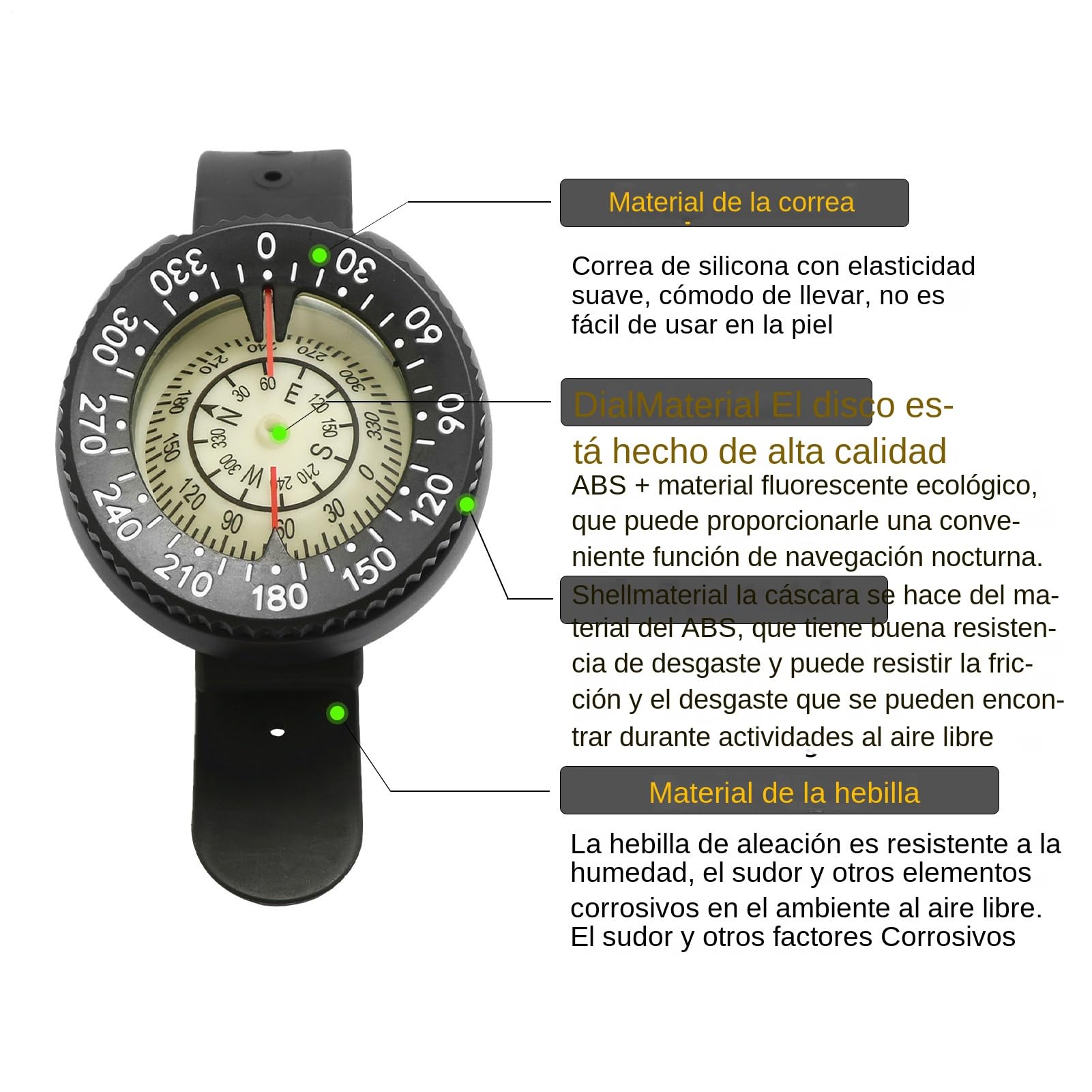 Reloj Brújula Herramienta de Navegación Marina