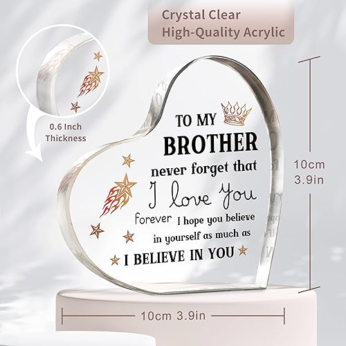Miniatura 3 de Regalos para hermano, regalos de Navidad para hermano, recuerdo acrílico para hermanos, regalos de cumpleaños para el día del padre para hermanos de