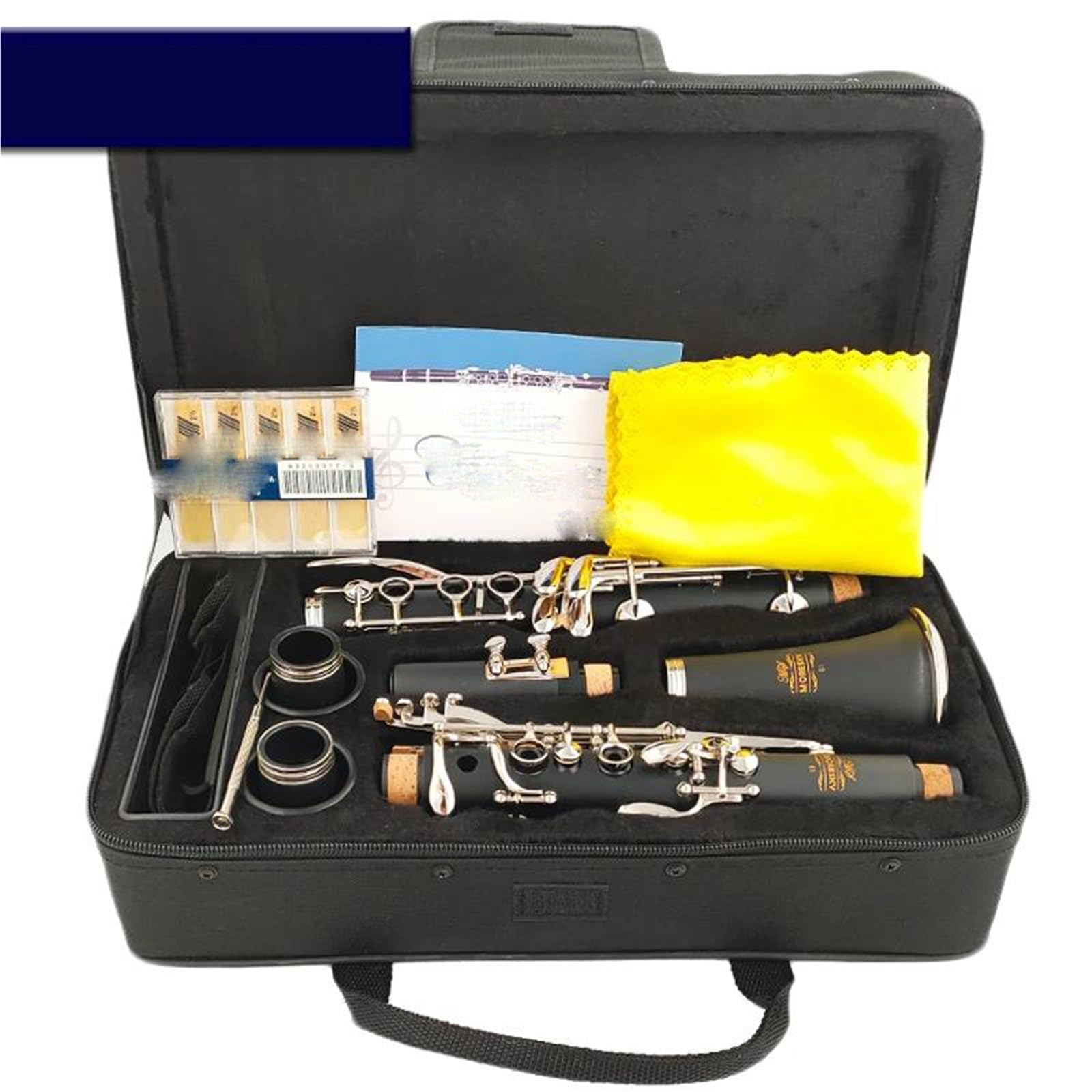Clarinete Principiantes Clarinete Si Bemol 17 Teclas | Cuerpo de resina ABS.