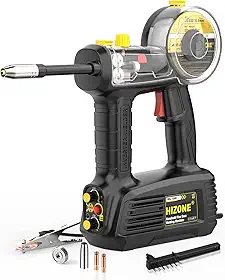 HIZONE Máquina De Solda Mig Portátil 110 V, 100 A, Máquina De Solda Portátil Com Núcleo De Fluxo, Equipamento De Soldagem Com Alimentação De Arame Inversor Sem Gás Portátil