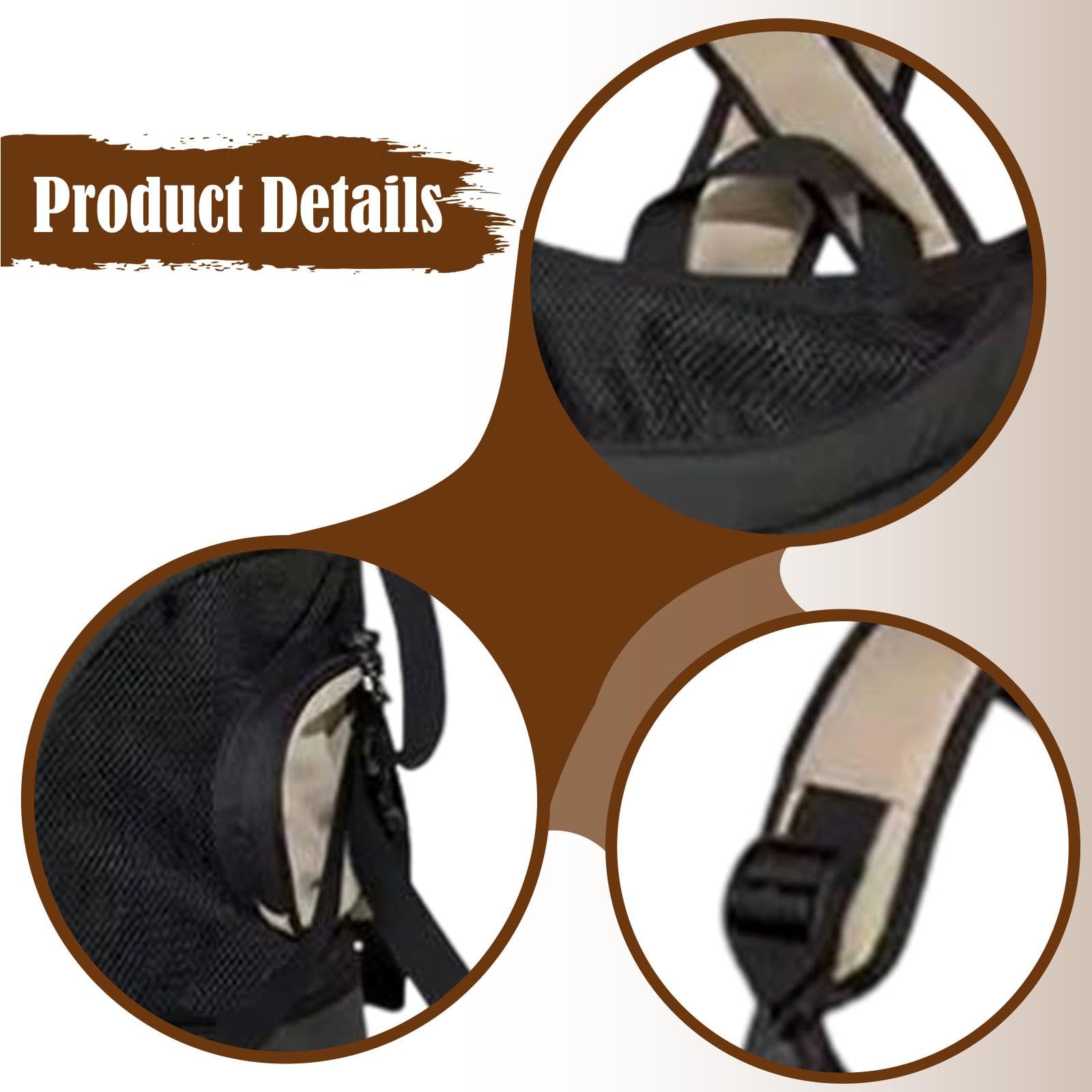 F Fityle Sac de Poitrine pour Chien Transporteur Sac à Dos de Transport pour Animal Sac de Transport Avant Matériau en Maille Respirante Adapté Aux Promenades, Noir