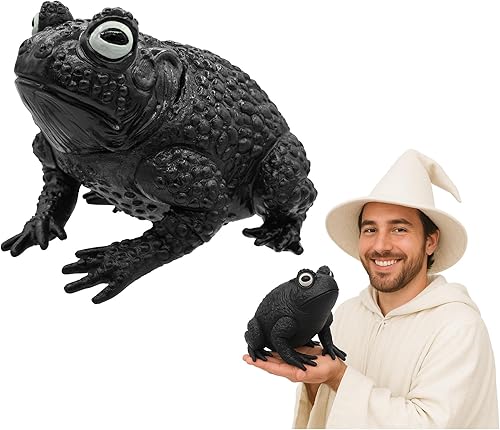 Nicky Bigs Novelties Figura de estatua de rana grande de goma gigante de 10 pulgadas de largo