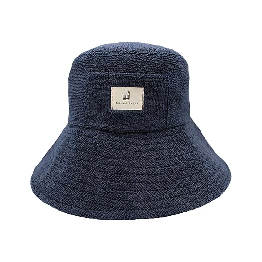 Sauna Hat Towel Japan Brand for Men and Women, Washable Sauna Hat (Navy)