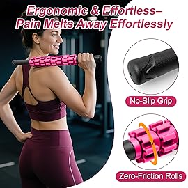 ZanLLW Muscle Roller Stick, Muscle Roller, Liposuction Massage Roller for Lymphatic Drainage, Massager Stick for Relief Muscle Soreness, Trigger Points, Help Exercise Runner Legs, Back Recovery