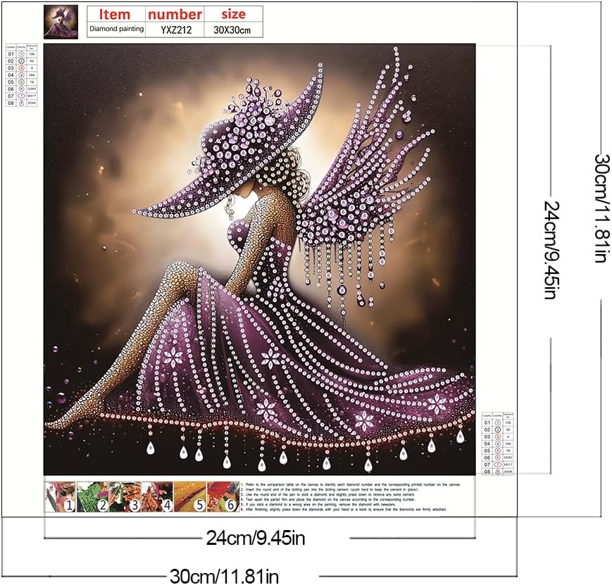 4pcs The Seated Lady Diamond Art Painting Set for Adults, Crystal Rhinestone Partial Drill Elegant Lady Design Pearl Painting Kit DIY Crafts, Big Gem Art Home Wall Decor Gift for Holiday Birthday