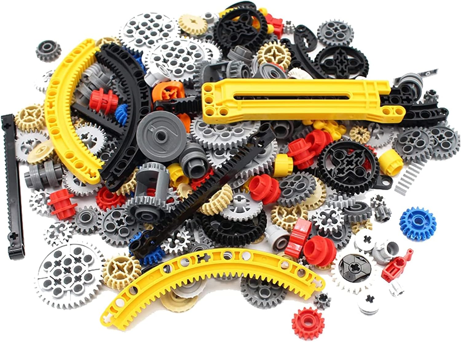 Technic Parts Gear Set Compatible with Major Brand Bricks, Technic Pieces Bulk, DIY Technic Gears Assortment Pack-Gears, Gears Rack, Technic Differential