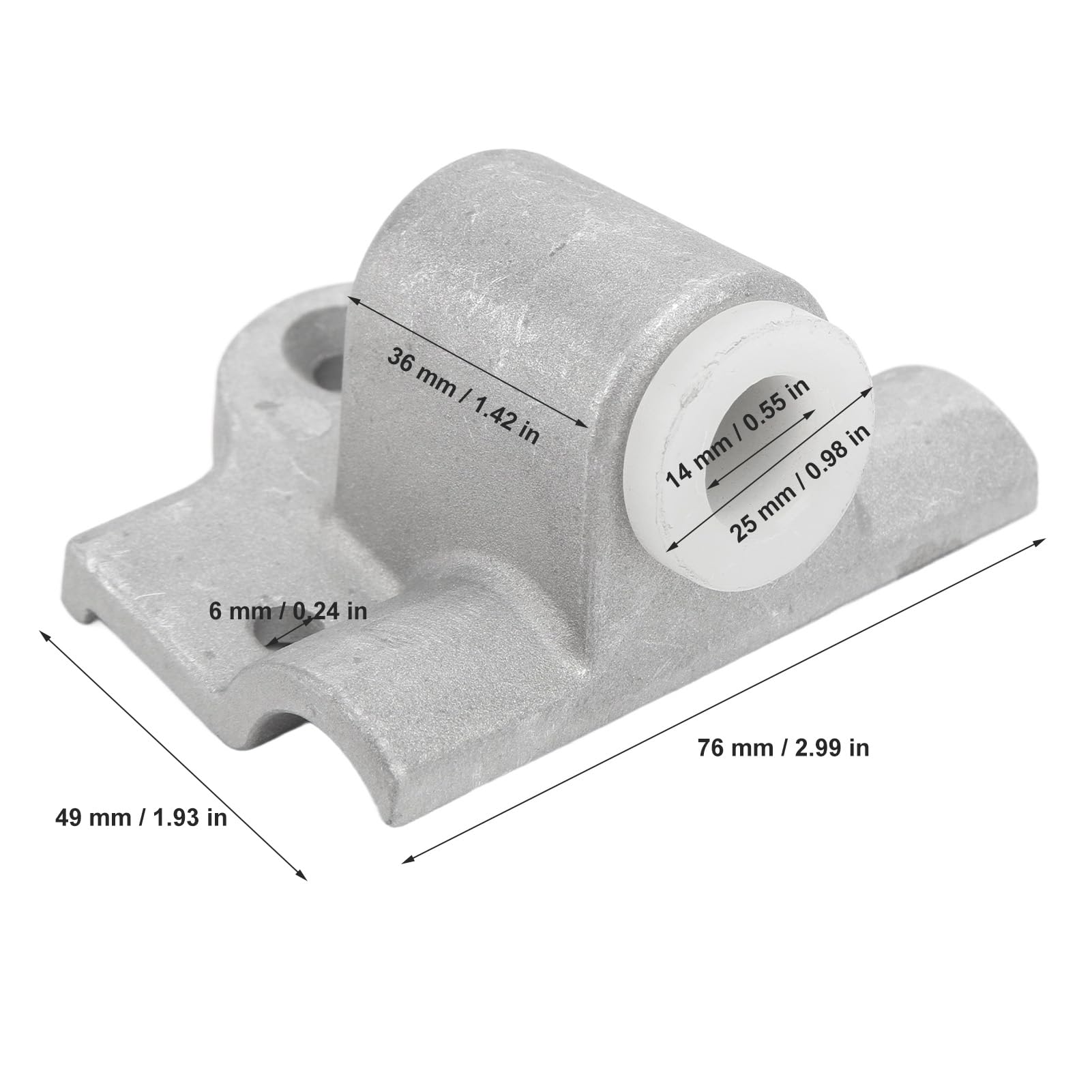 2pcs Boot Aluminium Ruderschlosse, 14mm Marine Round Gunwale Jon Ruderboot Oarlock Sockel, Ruderschlosse für Boot