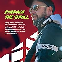 Vista 7 de HWK Chaqueta de motocicleta para hombres y mujeres Scorpion con tela Cordura para enduro, motocross, conducción de motocicleta, Rojo, Grande