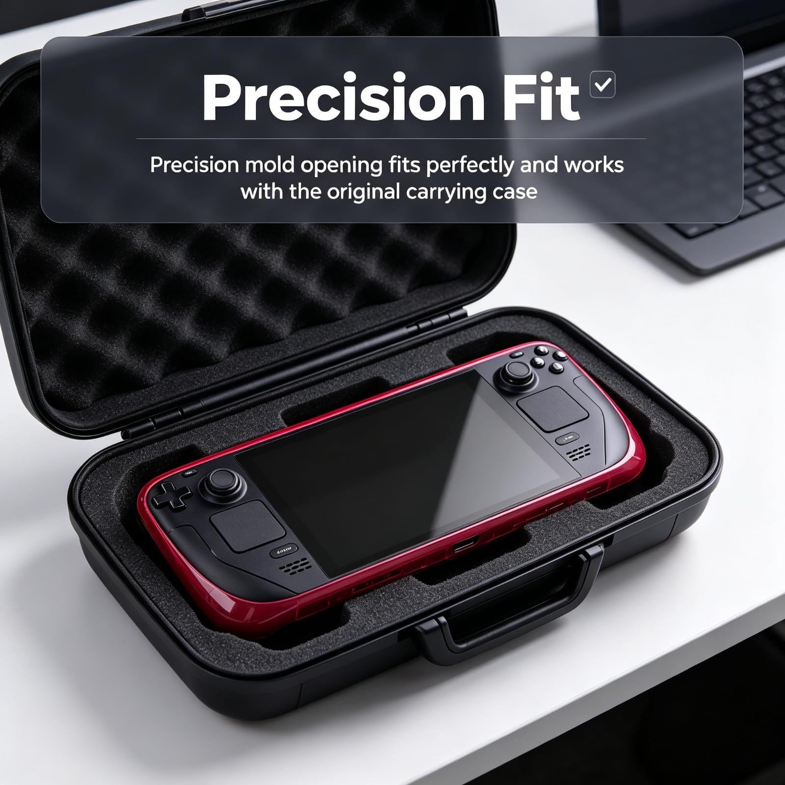 Steam Deck - Funda protectora de piel, compatible con LCD/OLED, diseño antideslizante y de absorción de golpes, ajuste delgado, apto para disipación de calor (magenta)