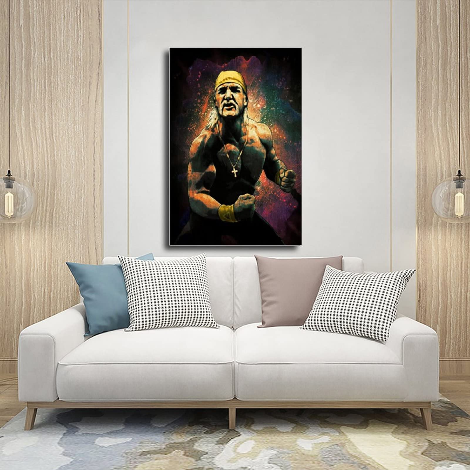 Poster Toile Hulk Hogan 30x45 Cm, Déco Murale Salon Ou Chambre, Impression Haute Qualité Résistante