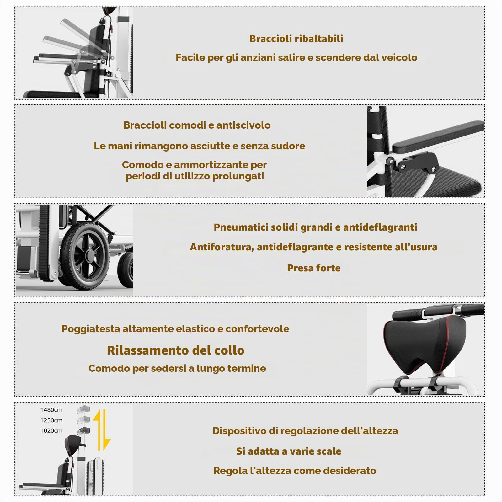 Sedia A Rotelle Elettrica Con Saliscale, Dispositivo Intelligente Per Salire Le Scale, Ausilio Completamente Automatico Per Salire Le Scale,Per Persone Disabili E Anziane.