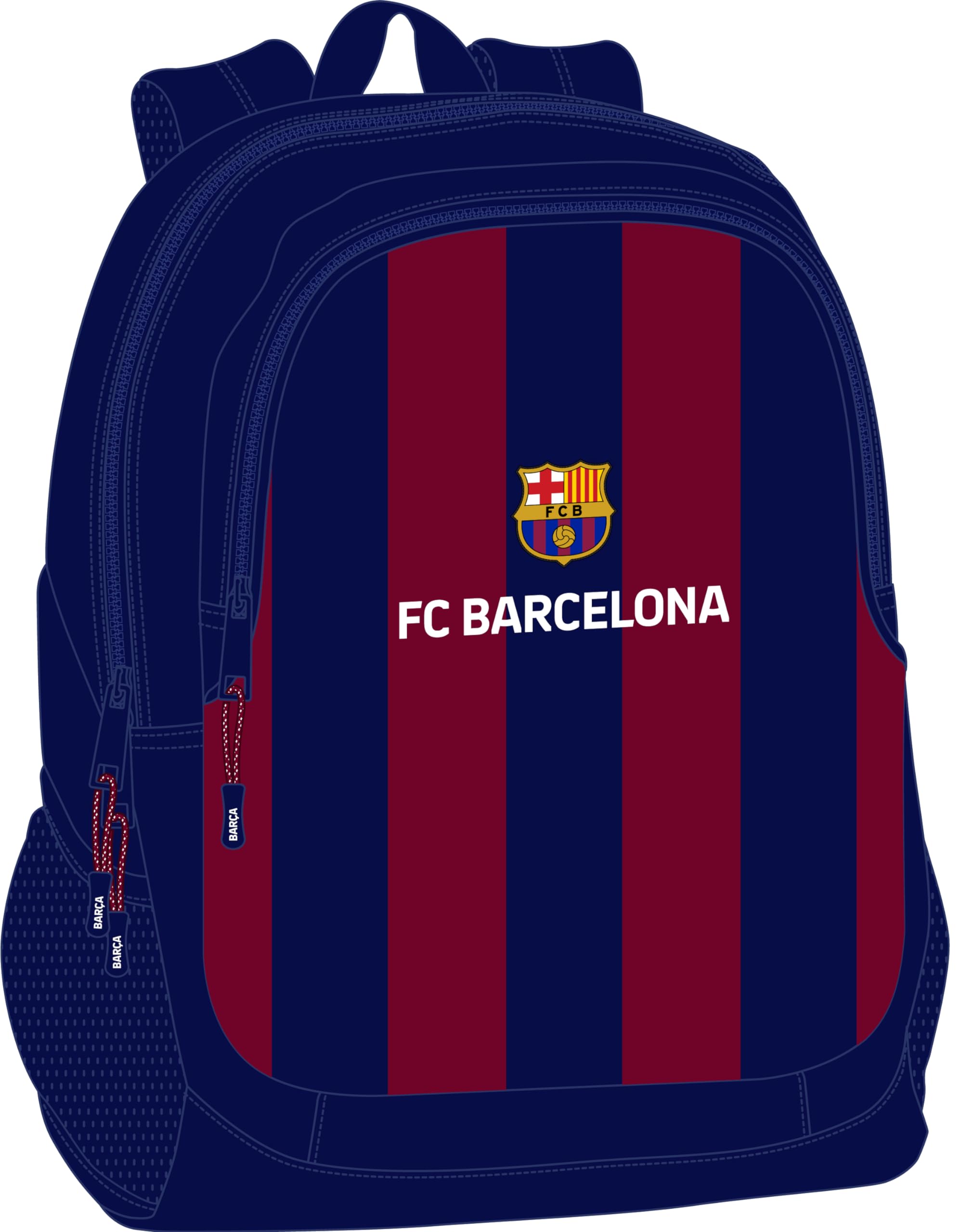 Safta FC Barcelona Black Schoolrugzak voor kinderen, ideaal
