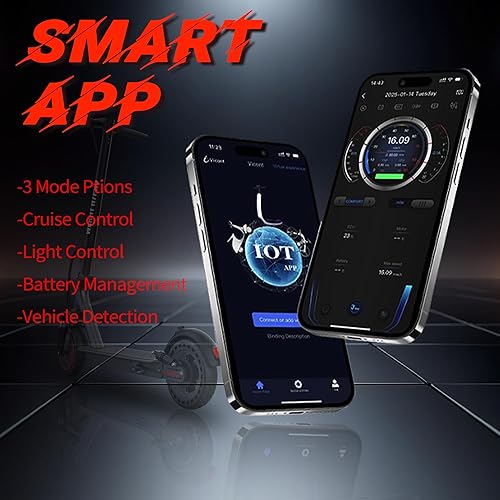 Vista 86 de Electric Scooter, 10"/8.5" Solid Tire, 500W/350W Powerful Motor & 19/22 MPH Top Speed, 28/25/22/16 Miles Long Range, Folding E Scooter with Dual