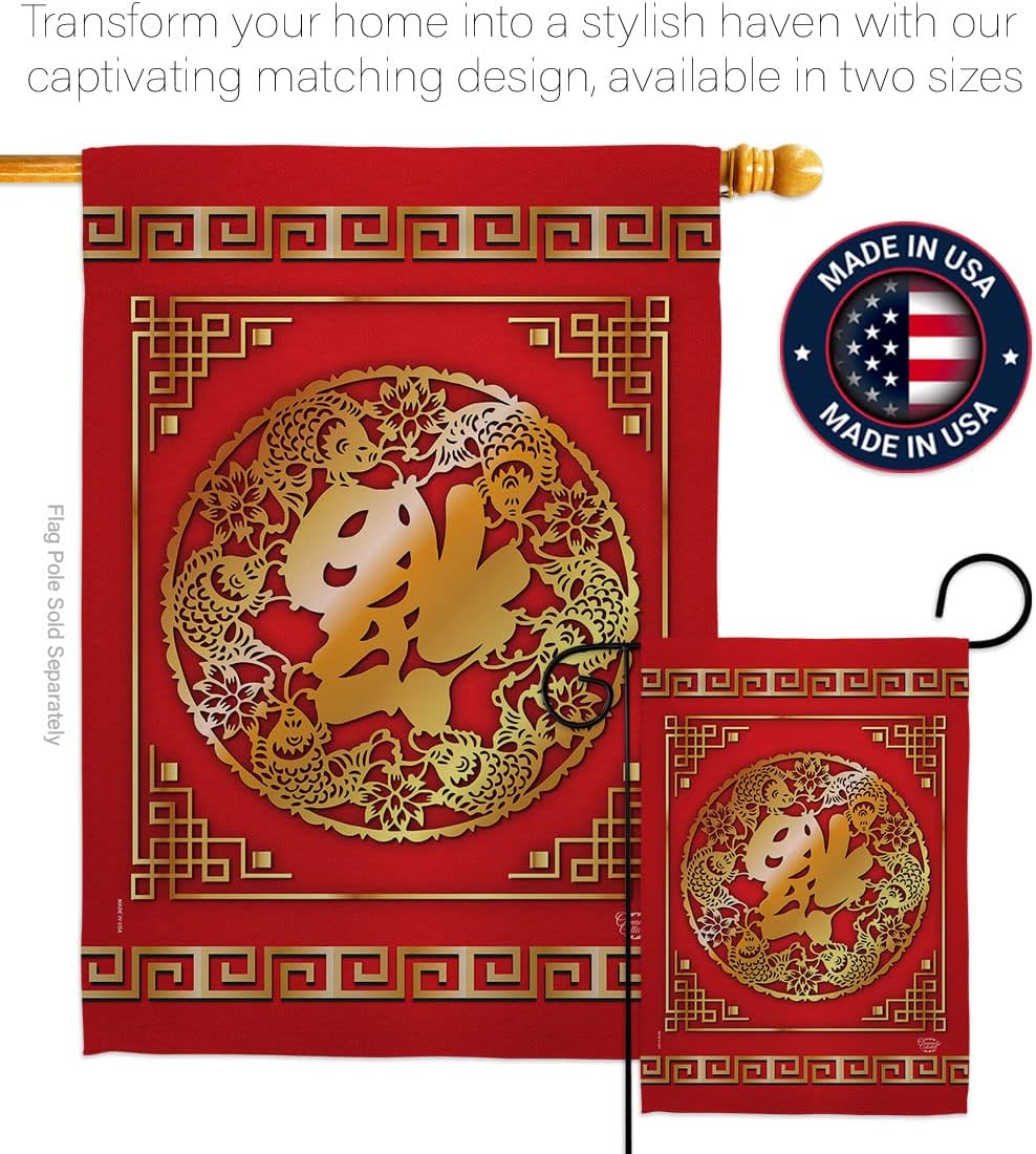 Chinese New Year Luck Arrive Tapestry Indoor Banner Room Wall Art Patio Porch Lawn Garden Flag Outdoor Yard Signs Lunar New Year Gifts Chinese Decorations Made in USA