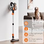 TC-JUNESUN 600W Powerful Corded Stick Vacuum Cleaner with 20000pa Suction, 2 Speed Modes, Lightweight Design for Hardwood Floors & Home Cleaning,23FT Cord Vacuum