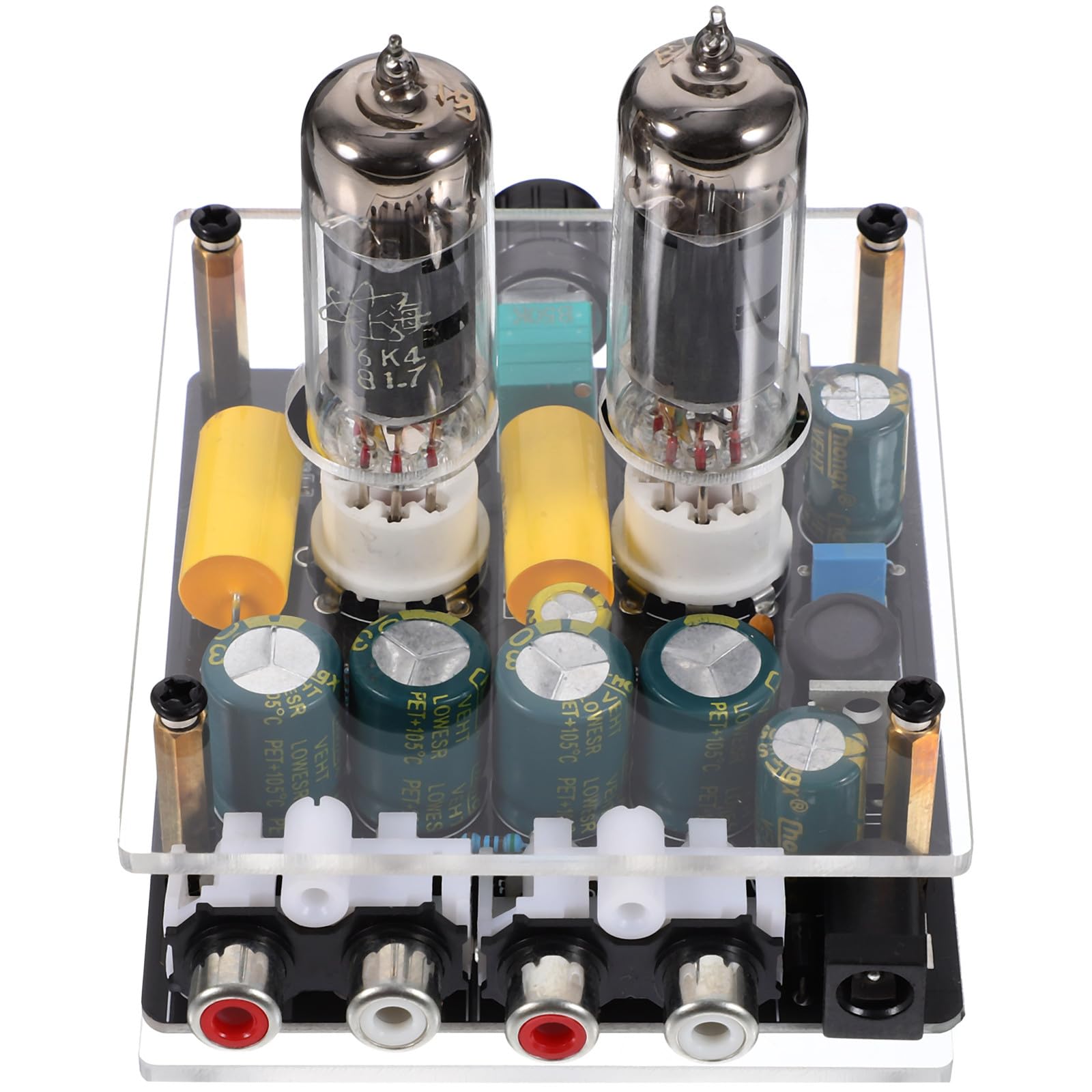 Angoily Röhrenradio Bausatz mit Phono Vorverstärker für Plattenspieler HiFi Röhrenvorverstärker mit PCB und ABS Material für Moderne Heimkino Selbstgemacht Systeme