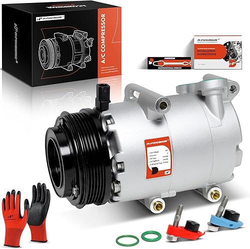 A-Premium Compresor de AC con embrague compatible con Ford Escape 2013-2014 L4 2.5L, Focus 2012-2014 L4 2.0L, compresor tipo VS16N