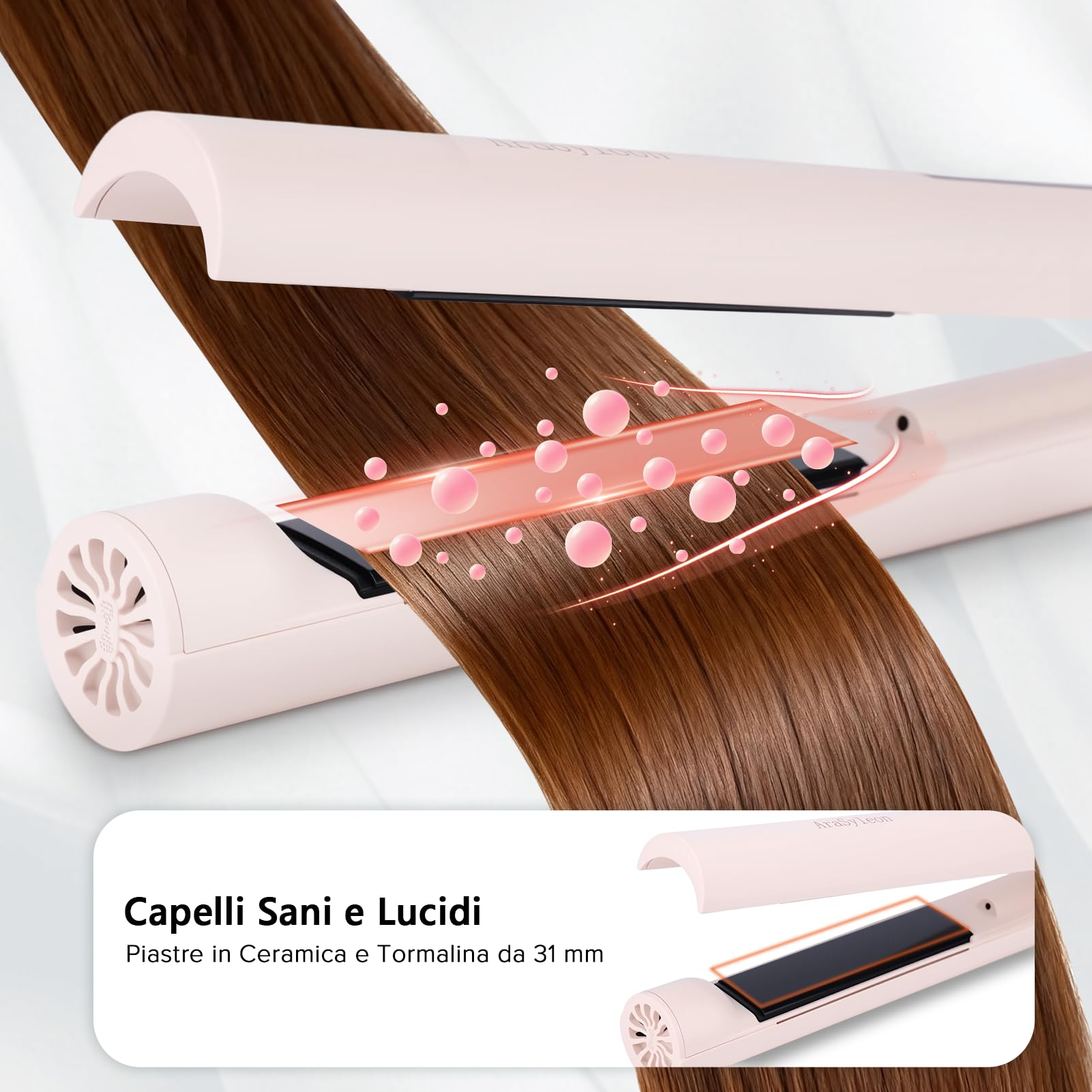 Piastra 2-In-1 31mm con Ceramica Ionica, Riscaldamento Veloce 30S
