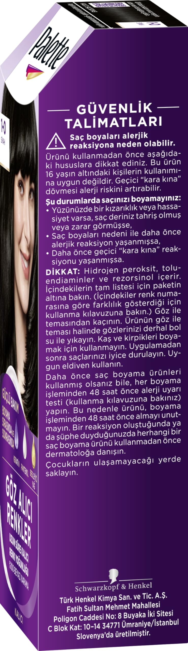 Palette Yoğun Saç Boyası 1.0 Siyah