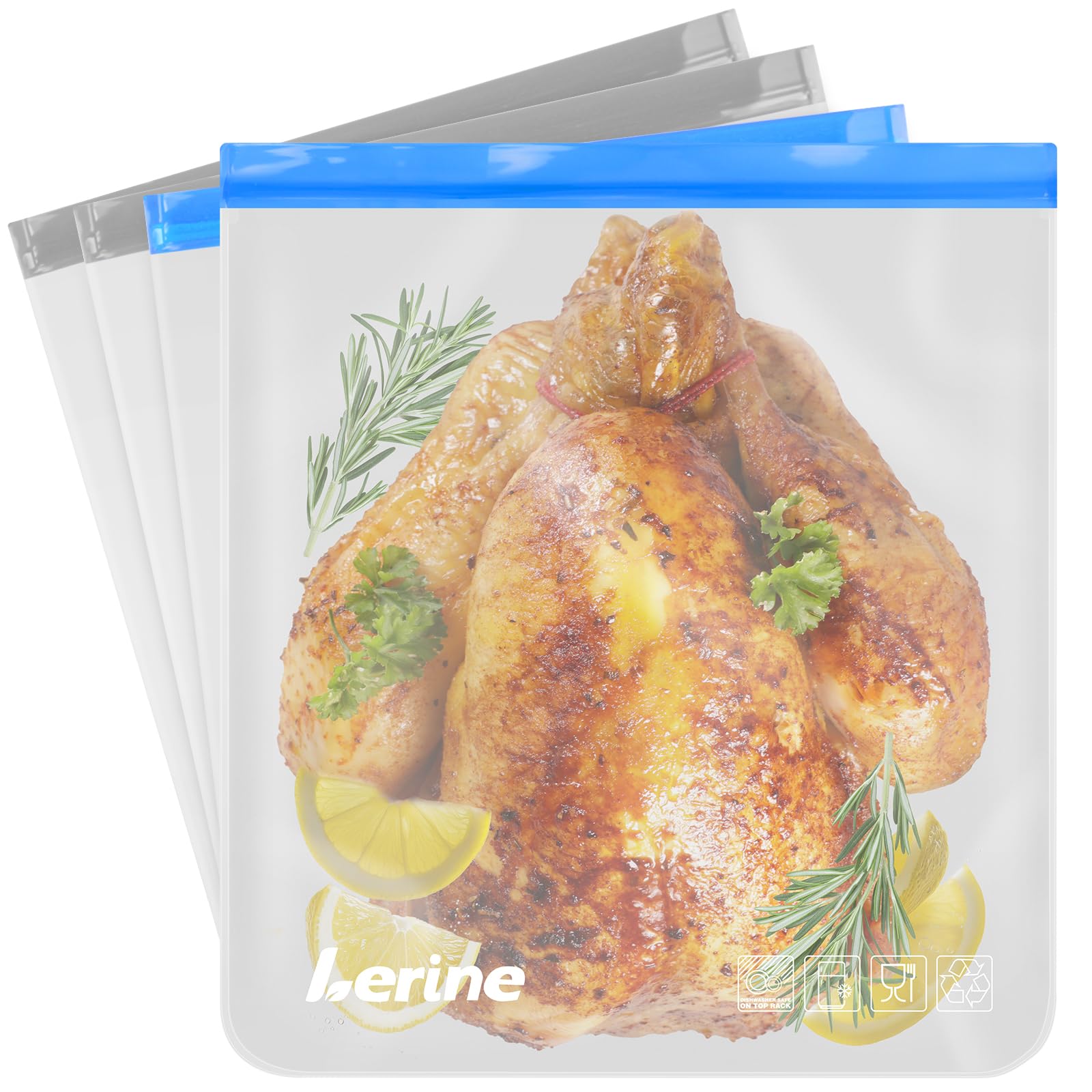 Lerine 3 Gallon Reusable Freezer Bags