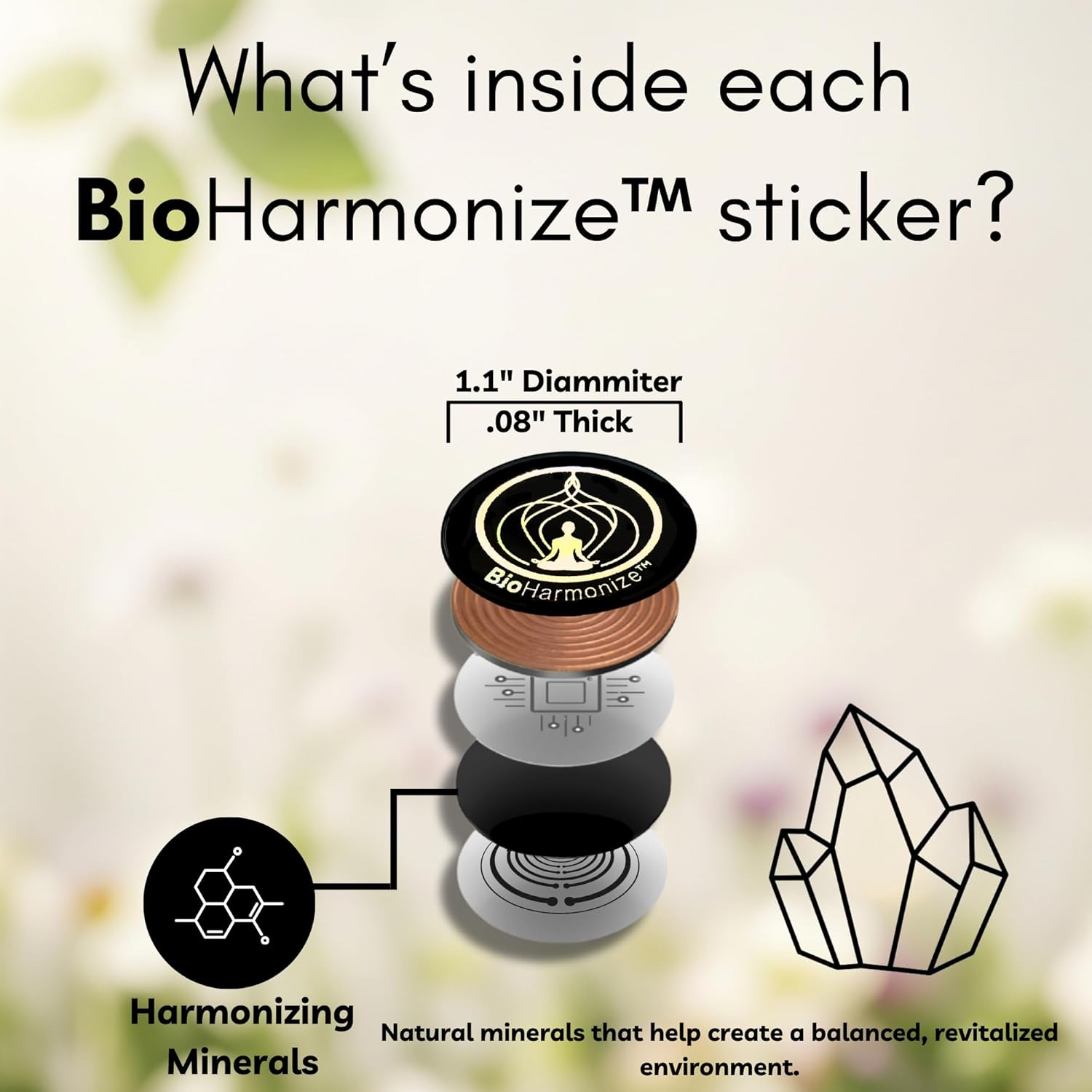 Phone EMF Harmonizing Stickers — Multifaceted Neutralizer with Patented Quantum Technology & Natural Minerals | Pack of 6