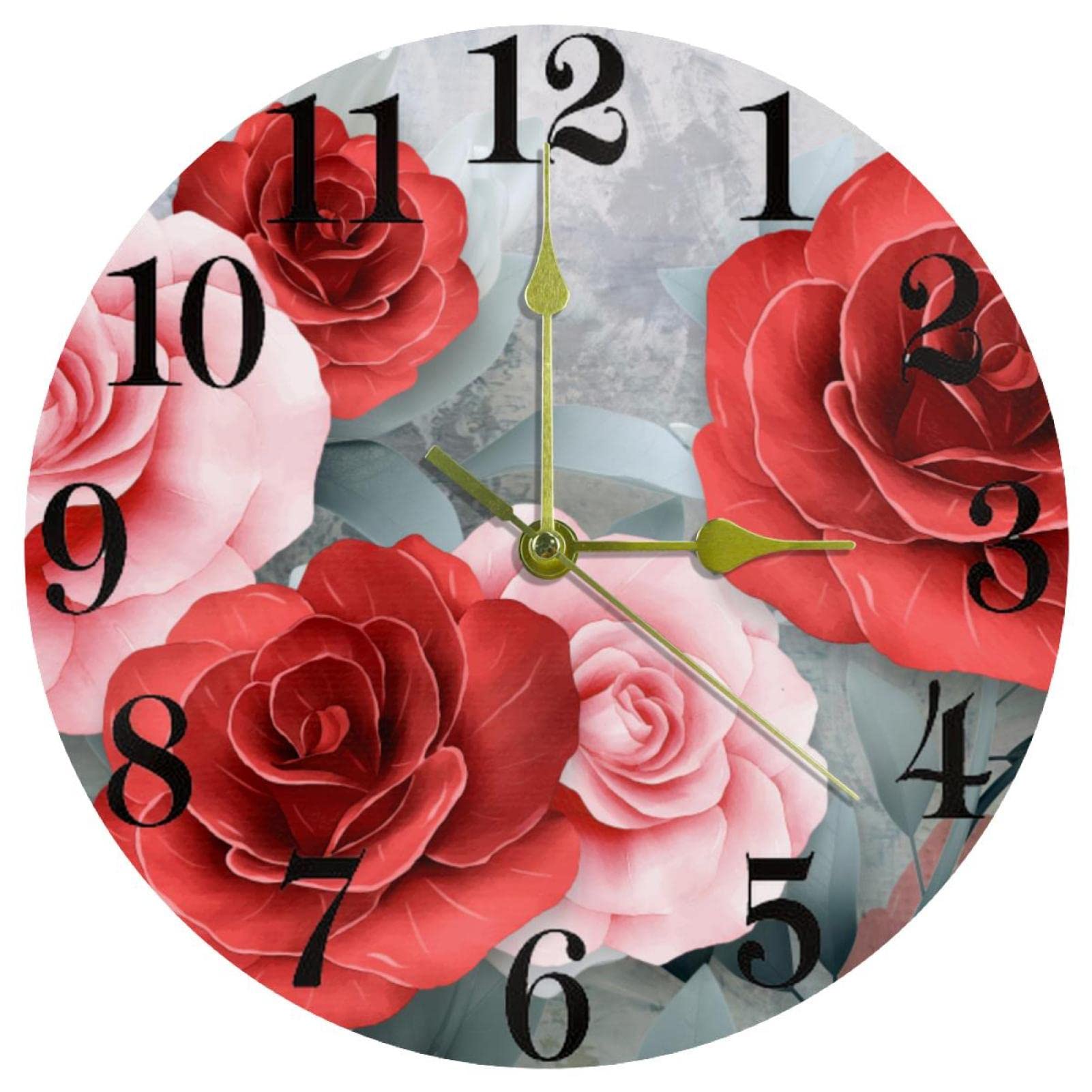 Horloge murale rose sans tic-tac pour une décoration apaisante