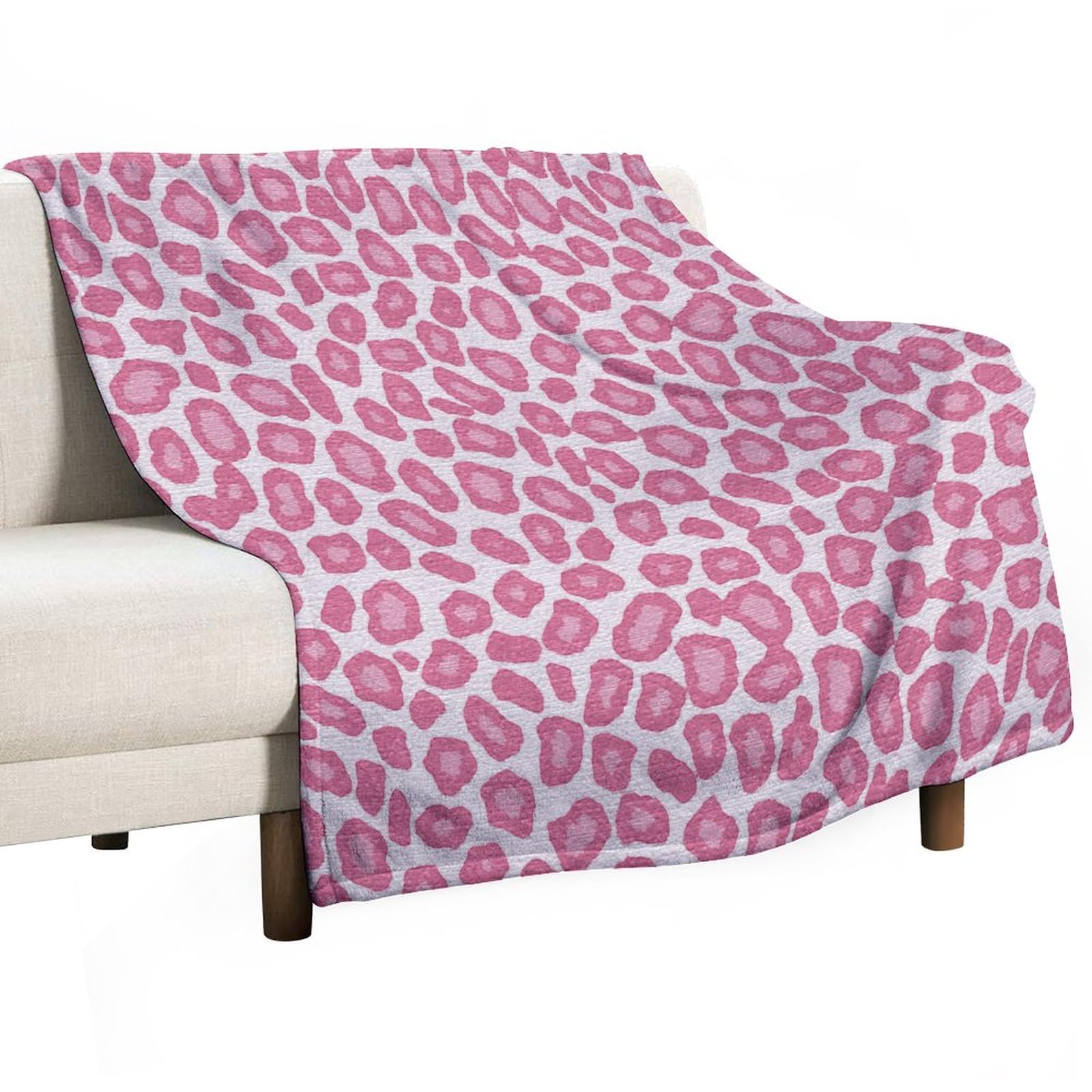 Couverture polaire européenne flanelle imprimé guépard rose pour lit bébé