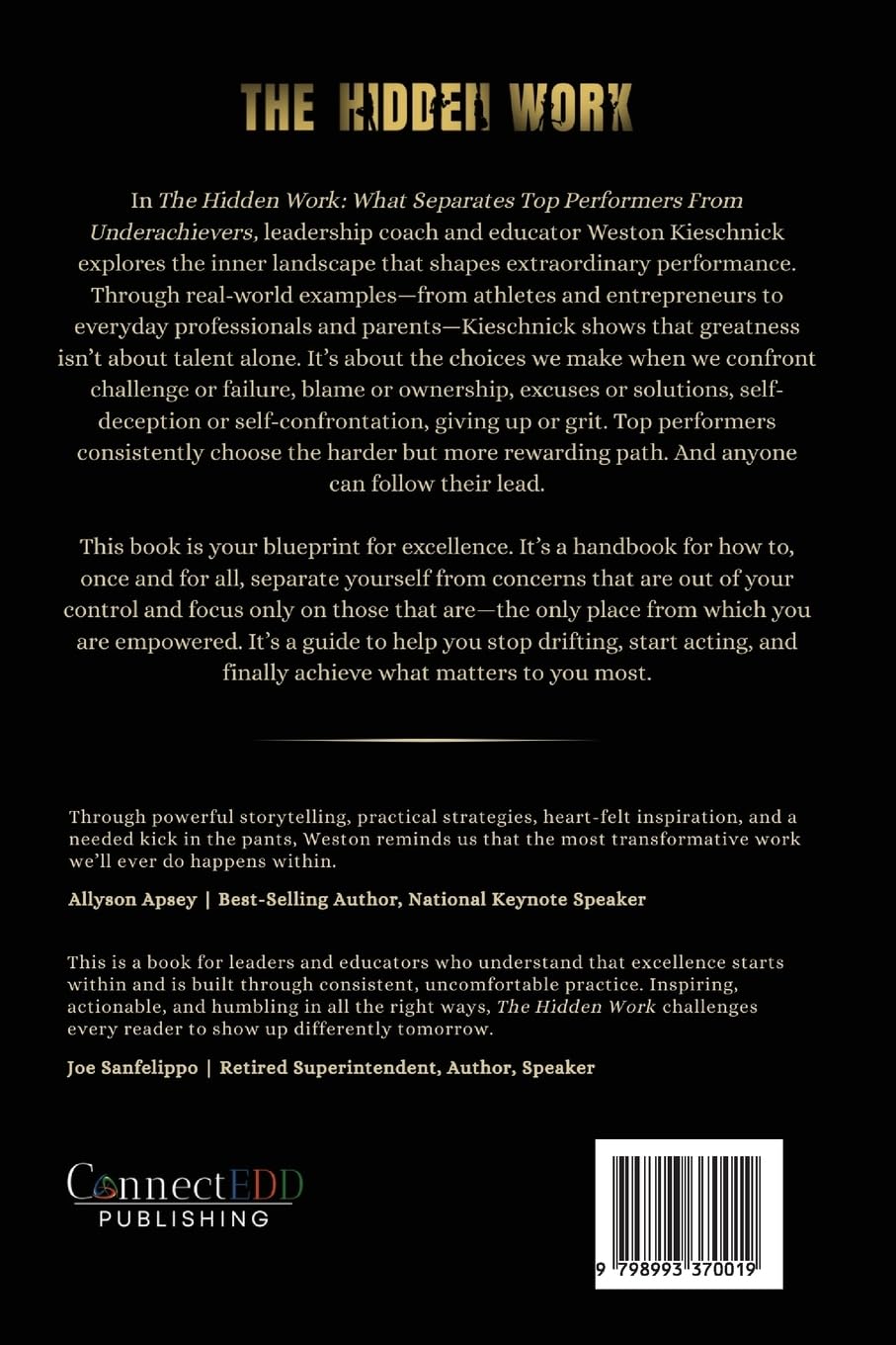 The Hidden Work: What Separates Top Performers From Underachievers      Paperback – December 5, 2025