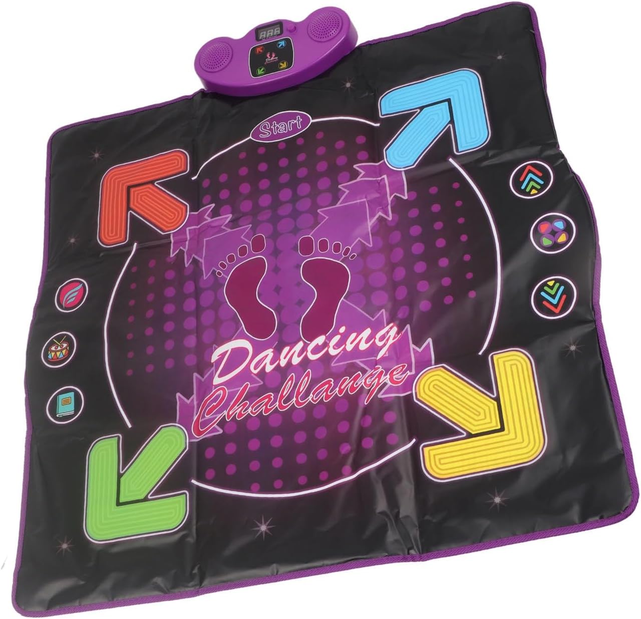 ANGGREK Kids Dance Mat, Non Slip Foldable Gift 4 Game Modes Eletronic Dance Pad for Early Education (Luminous)