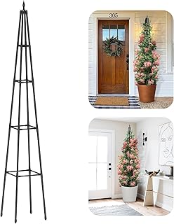 10 Garden Wall Trellis Ideas for Vertical Flowers and Vines 109 Obelisk Trellis for Climbing Plants Outdoor,6 Ft Garden Trellis for Pott...