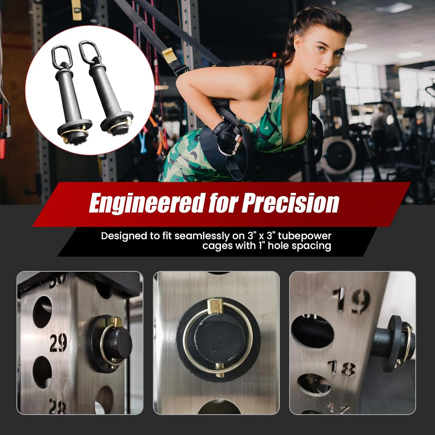 Cage Squat Rack 3x3 Quick-Pin Fit System | Heavy-Duty Steel, Tool-Free Locking, Secure Fit for 1" Holes