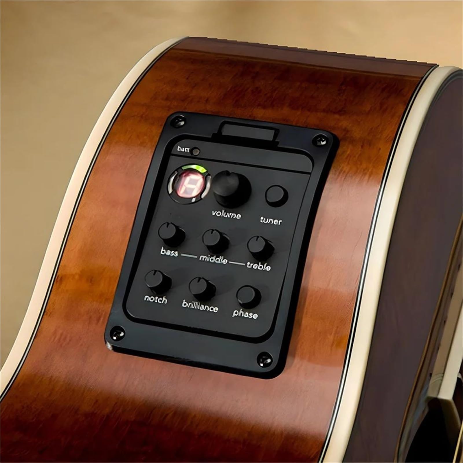 Pickup Per Chitarra Classico Accordatore EQ Per Chitarra Acustica A 4 Bande Pickup Piezoelettrico Compatibile Con Preamplificatore Integrato Pickup Per Chitarra Acustica