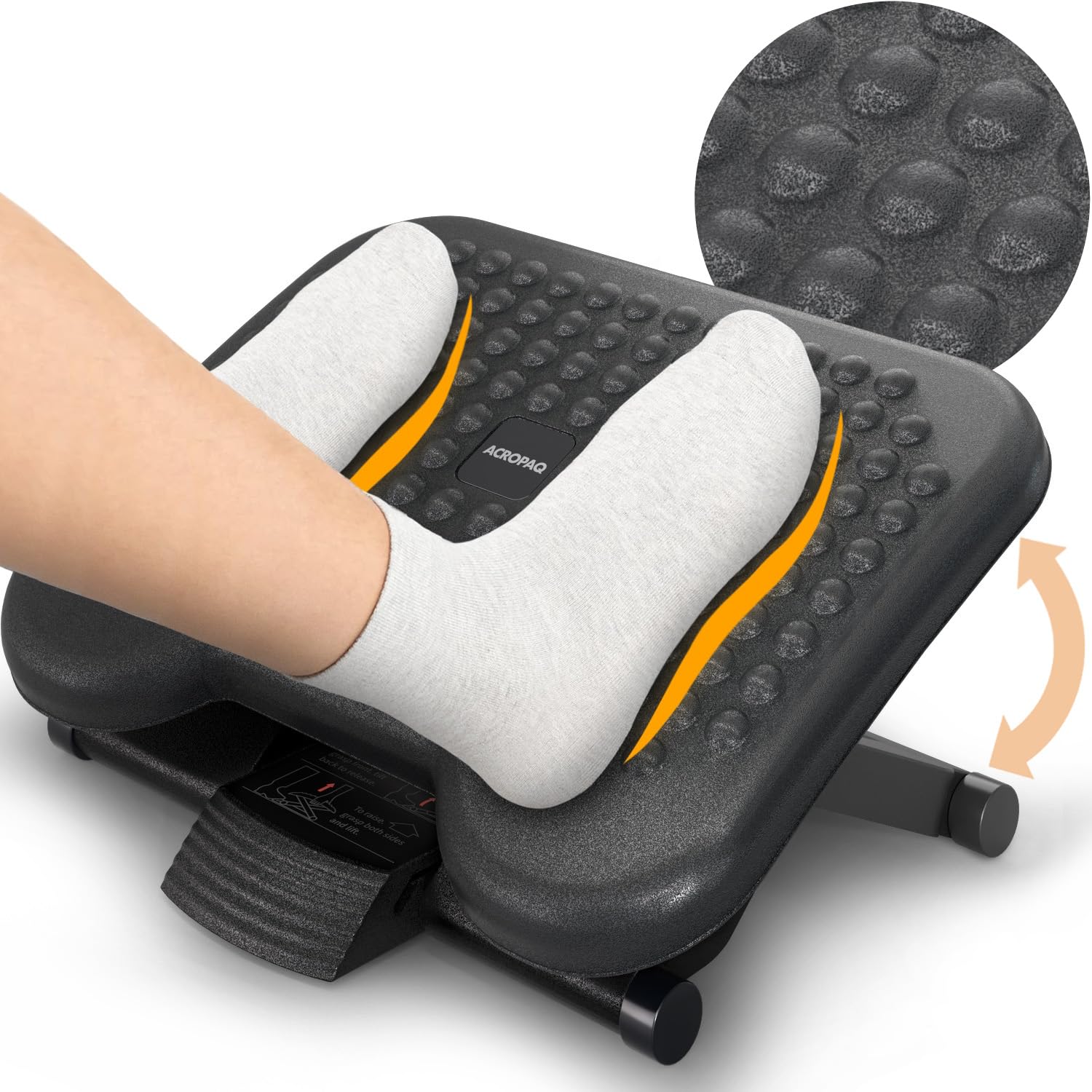 Poggiapiedi Fellowes Regolabile Antiscivolo Ergonomico Nero | Leroy Merlin - Foto 13