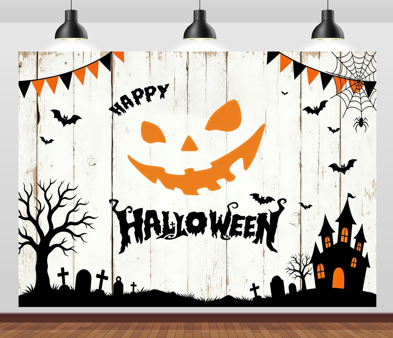 20x10FT (6x3m) Volto Zucca Happy Halloween Sfondo Fotografico