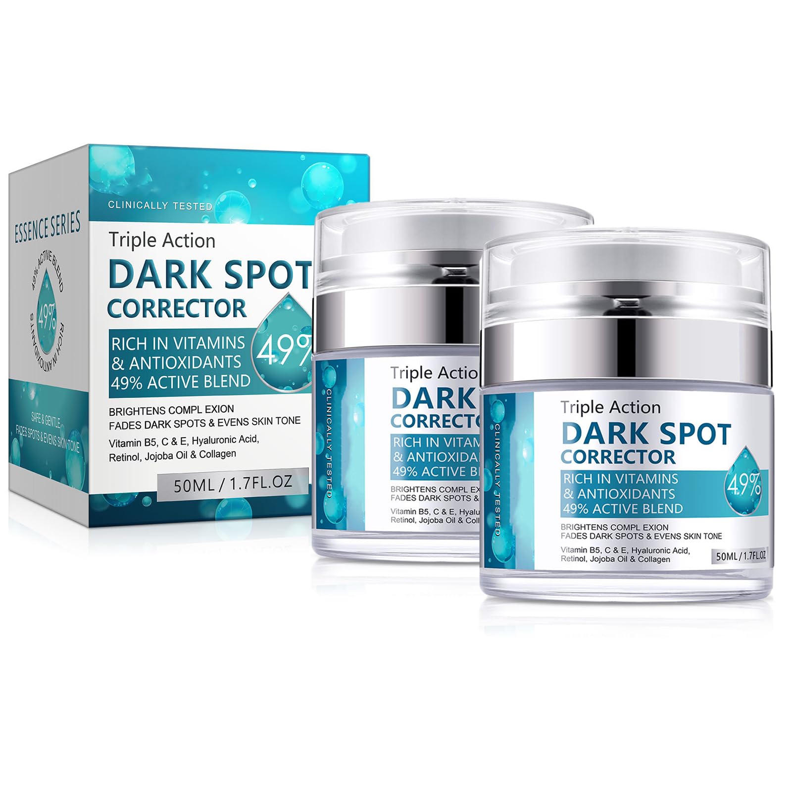 2PCS Dark Spot Remover for Face & Body, Dark Spot Remover, Dark Spot Corrector, Freckle Removel Cream, Reduces Hyperpigmentation, Age Spots, Fade Spots, Improve Skin Tone, for All Skin Types