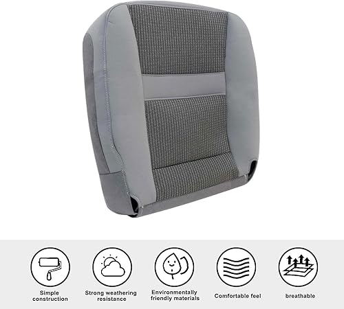 Miniatura 4 de Funda de asiento de tela de repuesto para Dodge Ram 2500 2006 2007 2008 2009 2010 Ram 3500 4500 5500 2006 2007 2008 2009 2010 suave y cómoda,