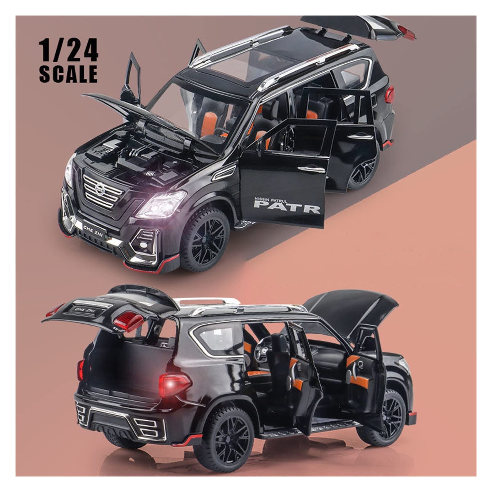 Amazon.com: MING ZHEN Toy car Model 1:24 for Nissan Patrol