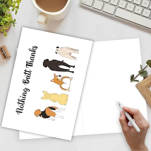 Miniatura 3 de Ziwenhu Bonita tarjeta de agradecimiento de perro, divertido regalo de agradecimiento para amigos, tarjeta de agradecimiento para miembros