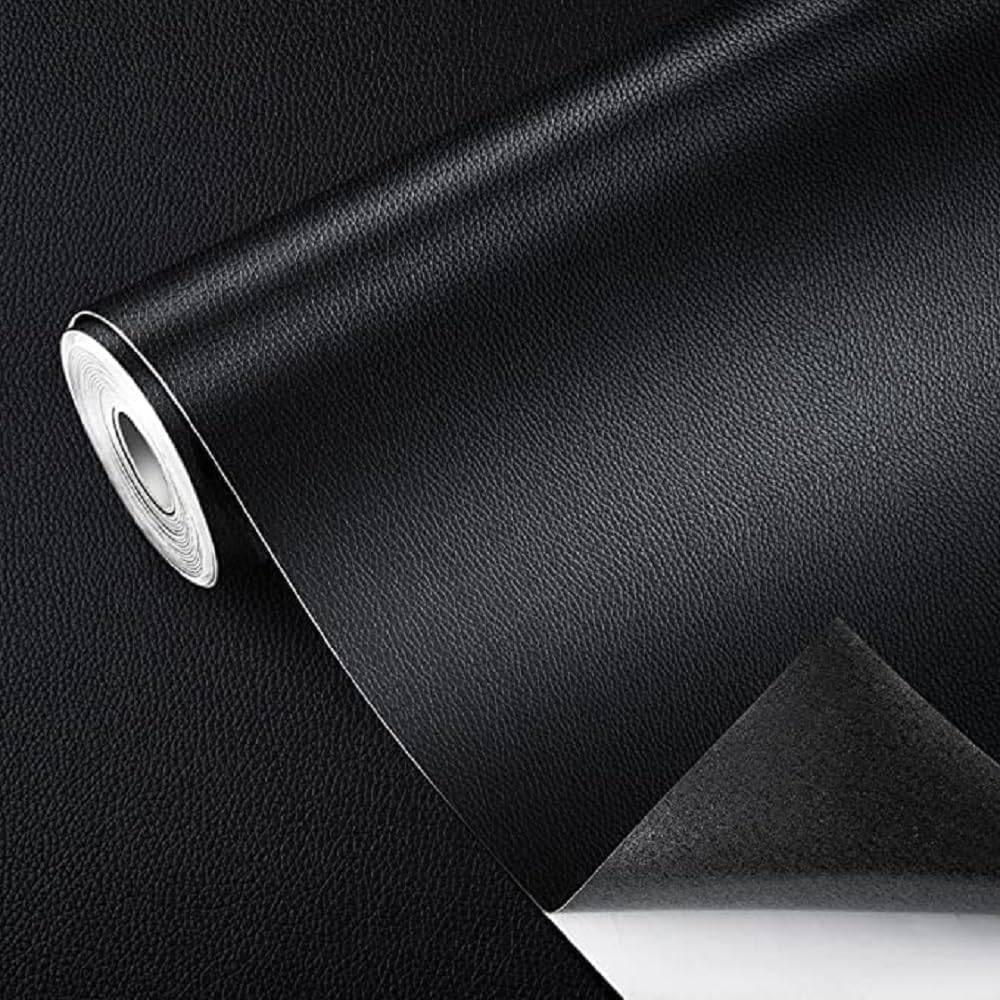 Black Self-Adhesive Leather Repair Patch Waterproof & Anti-Scratch Genuine Leather Patch for Sofas, Couches, Car Seats, Furniture, Handbags & Jackets – Durable DIY Upholstery Repair Tape(30 x 60cm)