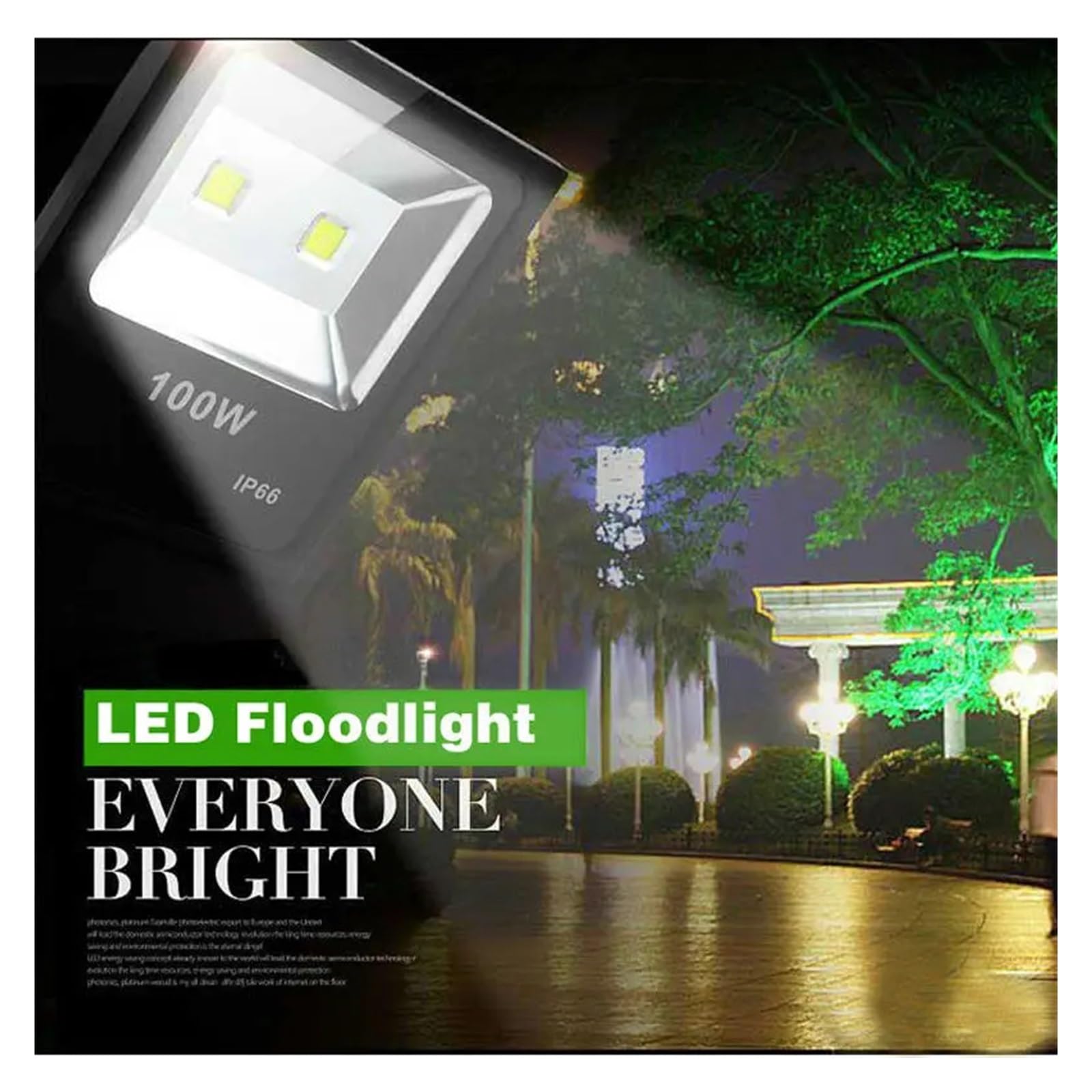 Zewnętrzne światło powodziowe Reflektor LED 30W 50W 100W IP65 Wodoodporny Zewnętrzny Kinkiet Projektory Ogrodowe Zimny/ciepły Biały Oświetlenie miejsca pracy(WarmWhite,10w)