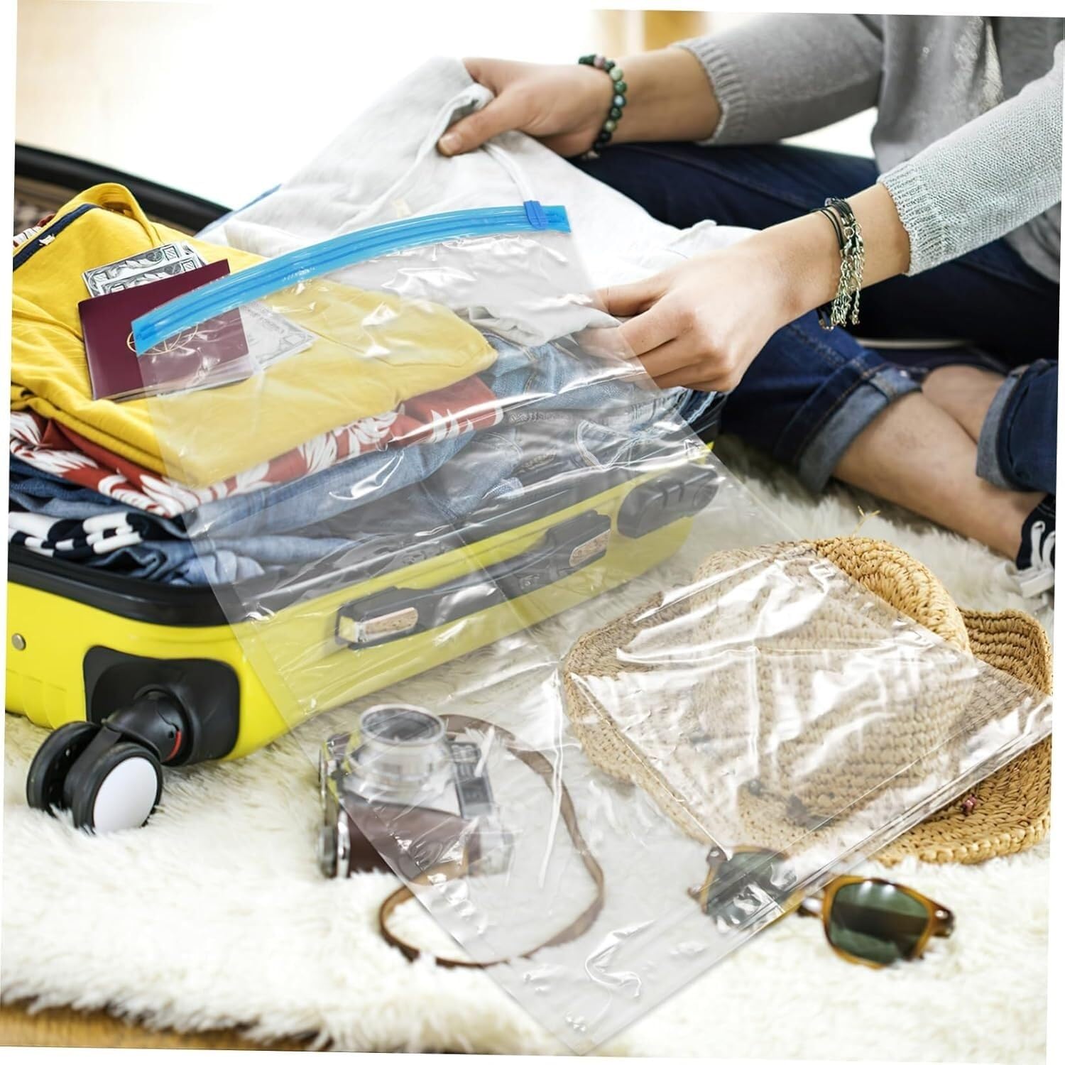 Almacenamiento en el hogar, bolsas de almacenamiento, 12 bolsas herméticas, bolsas selladoras al vacío, bolsas de almacenamiento for colchas, bolsas selladas al vacío, bolsas de almacenamiento al vací