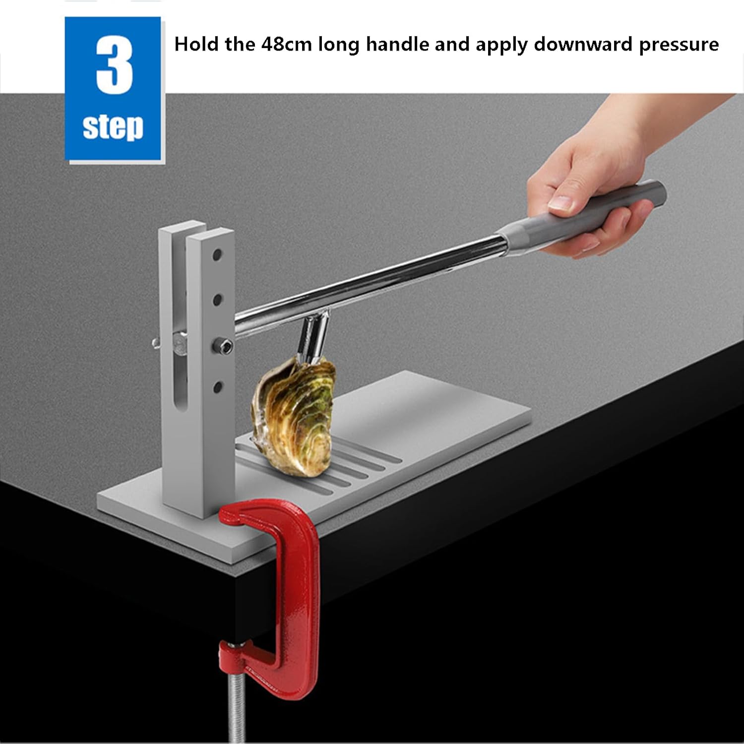 Oyster Shucker Tool Set Oyster Clam Opener Machine Adjustable Oyster Shell Opener Oyster Shucking Knife Board Seafood Opener Tool Set for Home Seafood Workshop Restaurant