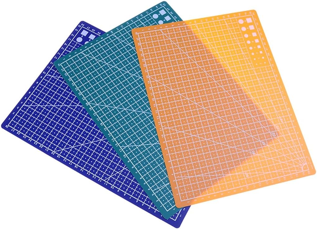 30 * 22cm A4 Grid Lines Self Cutting Mat Craft Card Fabric Leather Paper Board Diy Tools Woodworking Mats Handmade(Blue)