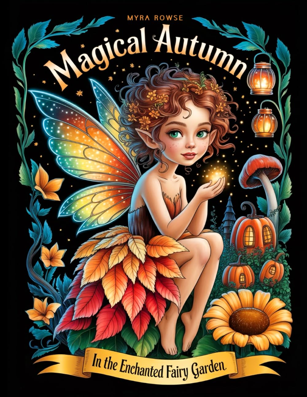 Magical Autumn in the Enchanted Fairy Garden: A Whimsical Fall Coloring Book with Cute Autumn Fairies, Pumpkin Houses, and Cozy Garden Scenes on Black and White Backgrounds