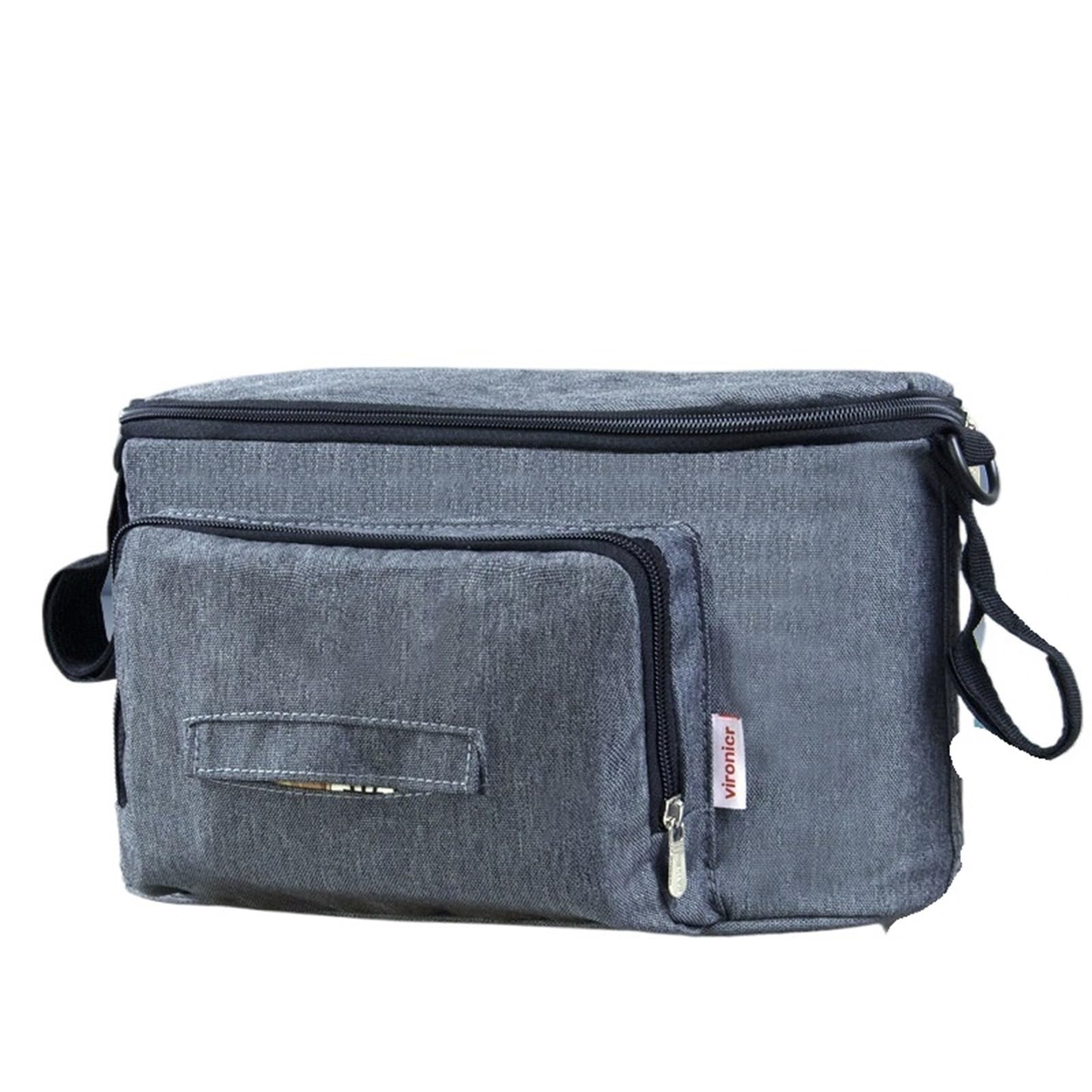 Bolso Carro Bebe Organizador de Cochecito, Bolsa de pañales, Bolsa for mamá de Gran Capacidad, Cochecito Colgante de Viaje, Accesorios de Almacenamiento for Cochecito de bebé(Gray)