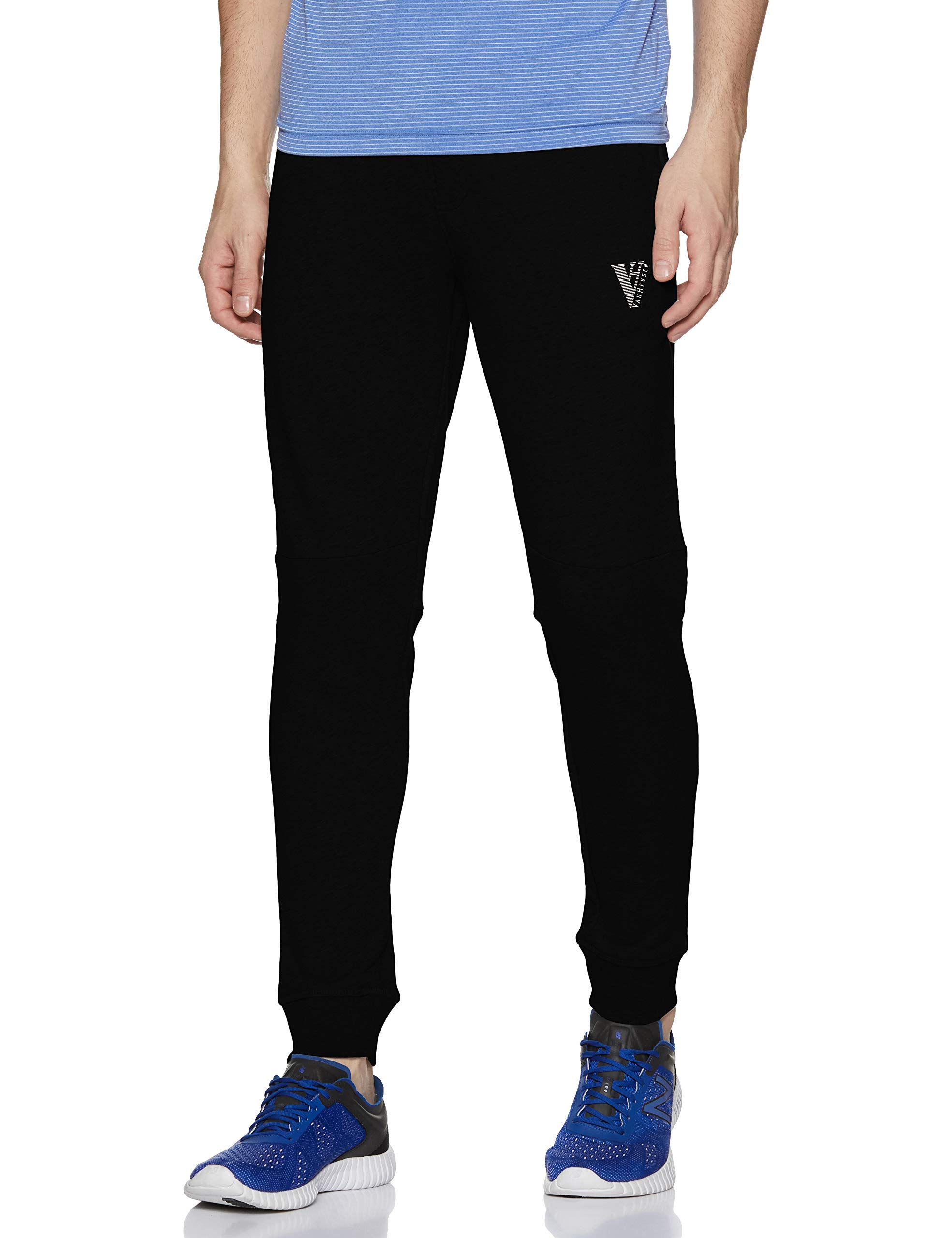 van heusen Men's Regular Fit Mid Rise Athleisure Joggers - Drawstring Waist, Side Panel, Twin Pockets-picture-54
