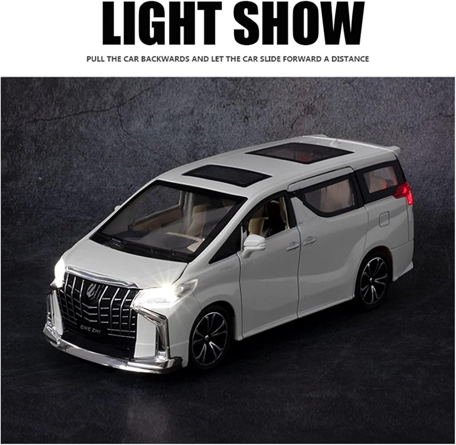 Винтажная игрушечная мини-машинка мечты 1:24 Toyota Alphard Mpv Модель автомобиля из литого под давлением сплава, Игрушечный автомобиль Super Car, Товары для игрушек, автомобильные игрушки для мальчиков и детей.Выражение любви (черный), фото 6