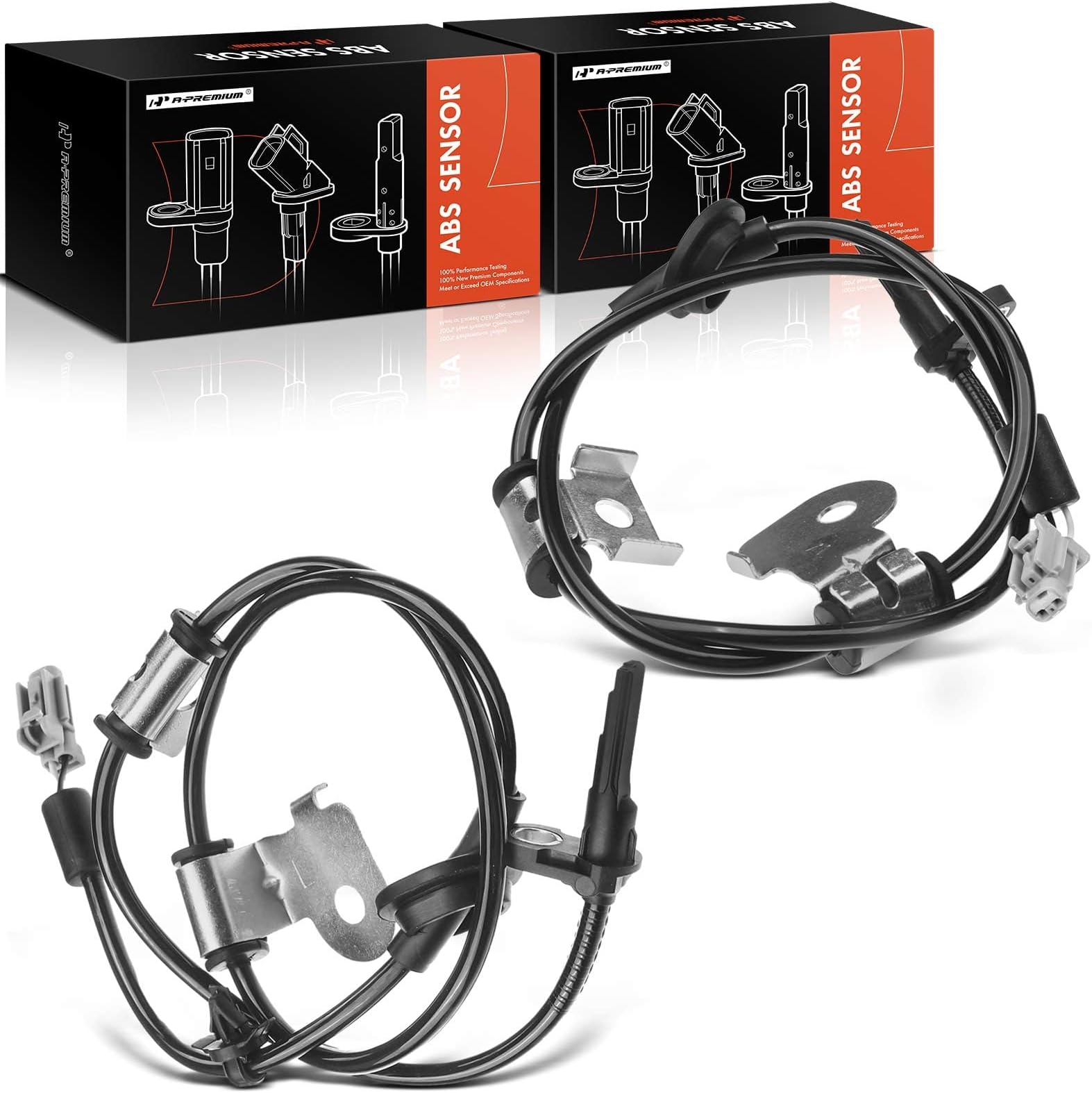 A-Premium 2PC Set Front ABS Wheel Speed Sensor Compatible with Subaru Forester 2008-2012, Impreza 2008-2010 - Front Driver and Passenger Side, Replace# 27540AG100, 27540AG101