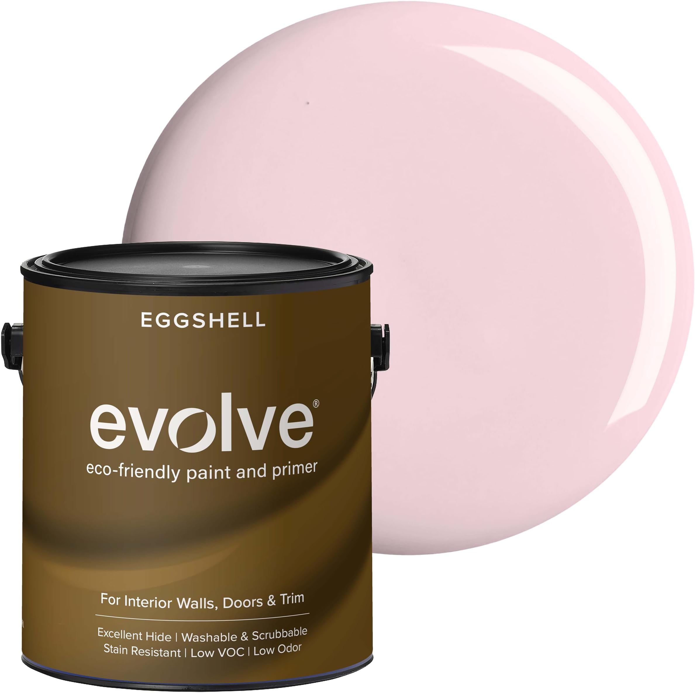 EVOLVE Paint & Primer: Environment-friendly, Low Sheen with One-coat Coverage for Interior & Exterior surfaces (Posy Pink, 1-Gallon)