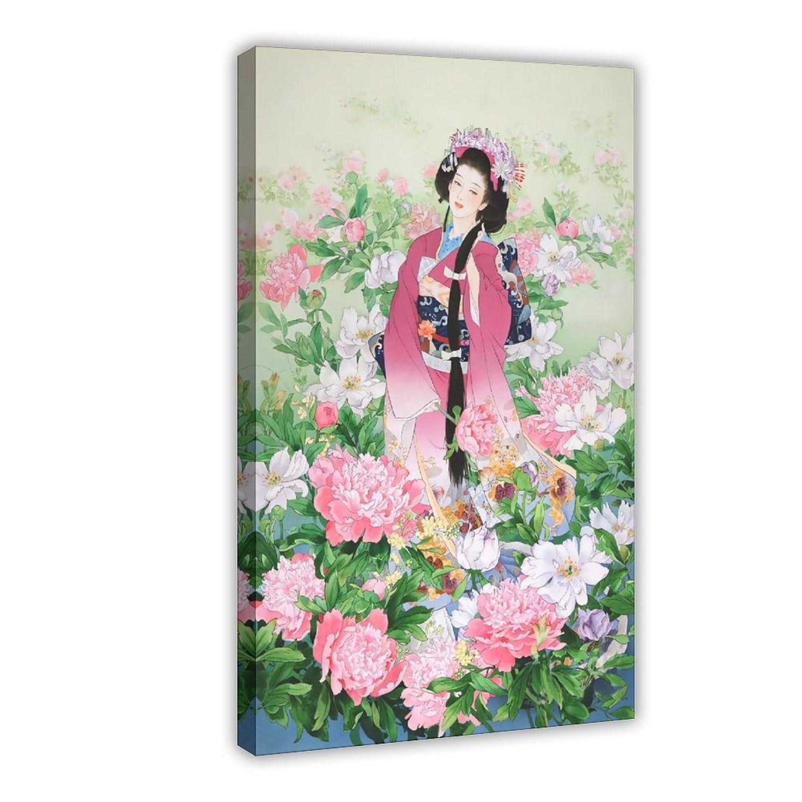 QNVJQKDSI Japanese Geisha Art (29) Canvas Poster Bedroom Decor Landscape Office Room Decor Gift 12" L X 18" W